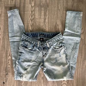 Women straight leg jeans